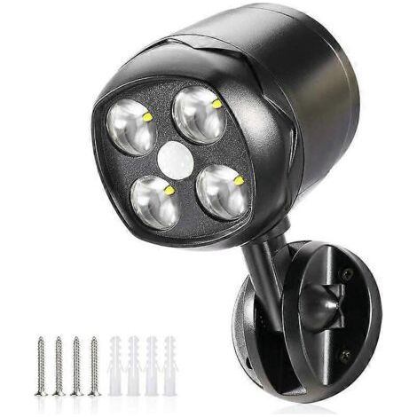 LED-Außenstrahler mit Bewegungsmelder, IP65 wasserdicht, batteriebetrieben, 600 lm, mit Bewegungssensor und flexibler Beleuchtung für Garten, Einfahrt usw. (1/4)