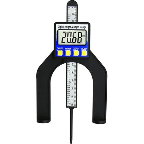 Jauge de profondeur numérique 80 mm, jauge de hauteur, règle de mesure à écran LCD pour scie à table, jauge d\'épaisseur (1/5)