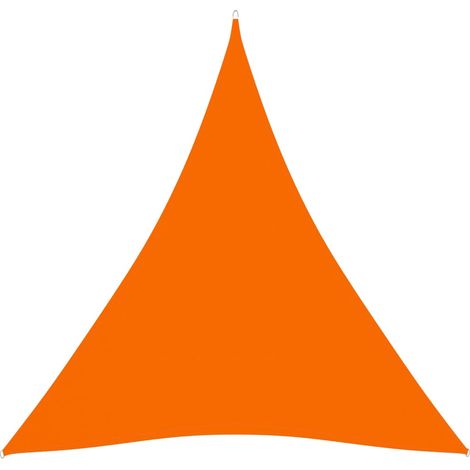 Voile toile d'ombrage parasol tissu oxford triangulaire 4 x 4 x 4 m orange