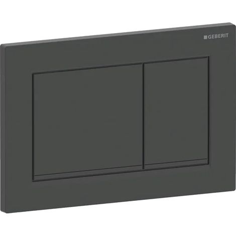Placca di Comando 2 Tasti Omega 20 Geberit Nero Opa Bordoinf Nero Luc (1/4)