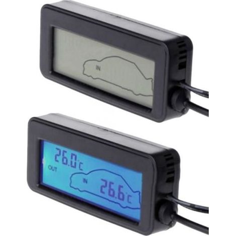 Thermometre Numerique - 12 V - Ecran LCD - Interieur Et Exterieur - 1 Unite (1/4)