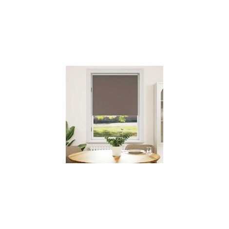 Estor enrollable opaco de 104,4 x 175 cm, ancho de la tela 100 cm, marrón café - Crezuo (1/4)