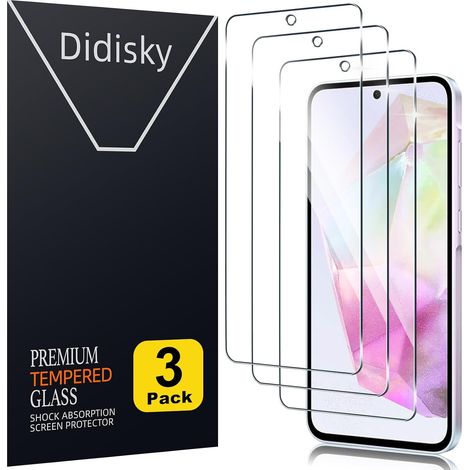 Lot de 3 Protecteur Verre Trempé pour Samsung Galaxy A35 5G(6,6 Pouces), Film Protection écran, dureté 9H, Pas de Bulles, Haute définition (1/5)