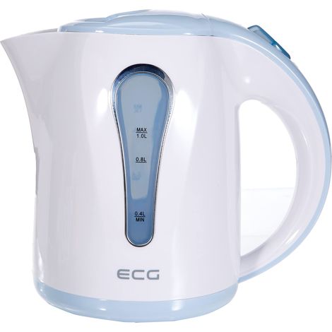 Bouilloire 1 litre bleu blanc plastique (1/5)