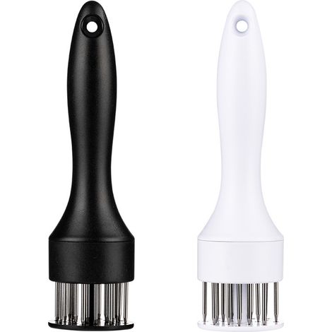 Lot de 2 attendrisseurs à viande avec 20 piques, ustensile de cuisine pour steak et brochettes, accessoire barbecue (1/5)