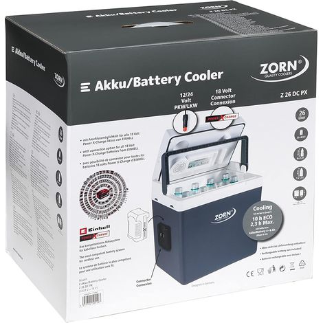 ZORN Z 26 DC PX 12/24V Akku-Kühlbox Thermoelektrisch 12 V, 18 V, 24 V Grau 25 l Kühlfunktion: Delta