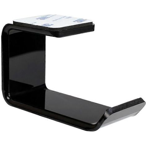Acryl-Kopfhörerhaken, Headset-Halter, Kopfhöreraufhänger, Aufbewahrungsständer, selbstklebender Hängeständer, Schwarz-4.56cm-Black (1/3)