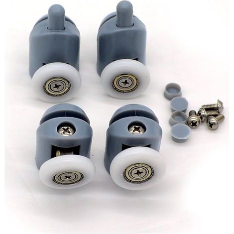 Lot de 8 roulettes pour porte de douche (20-27 mm) (1/5)