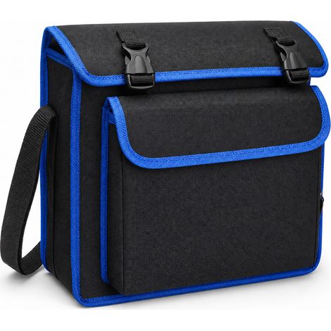 Sac à outils bandoulière en toile Oxford 20 L bleu compact (1/5)