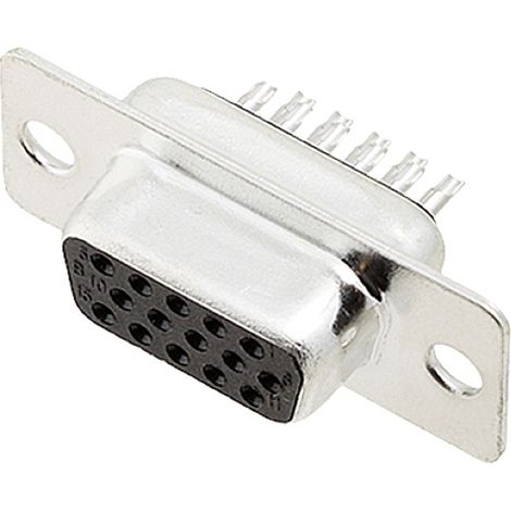 encitech HDS-15-F-T-B-S 2101-0300-11 D-SUB Buchsenleiste 180 ° Polzahl: 15 Lötkelch 1 St. Tray