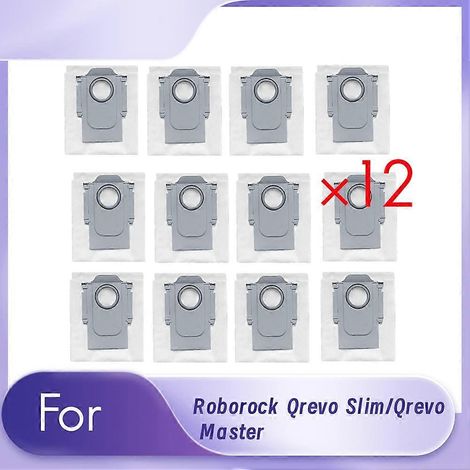 12 Dust Bags pour Roborock Qrevo Slim/Qrevo Master Sweeper Accessoires Dust Bags Built to Last and Work Well (1/5)