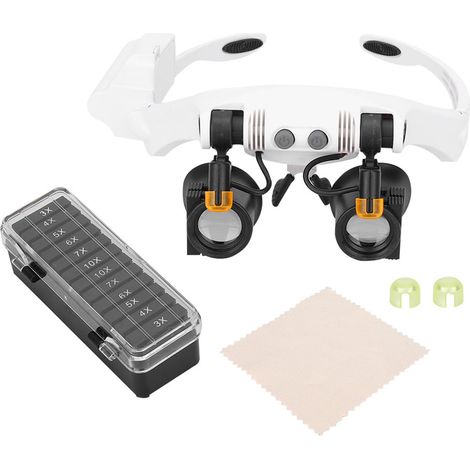 Multifunctional Head Mount LED 21 Combination Magnifier with Replaceable Lens for Inspection (1/5)