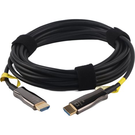 Câble HDMI fibre optique 4K 5 m/15 m/25 m 4:4:4 RGB HDR10 HDCP2.2 18 Gbit/s Ultra haut débit unidirectionnel Compatible avec Apple TV, PS4 et Xbox One 5 m (1/5)