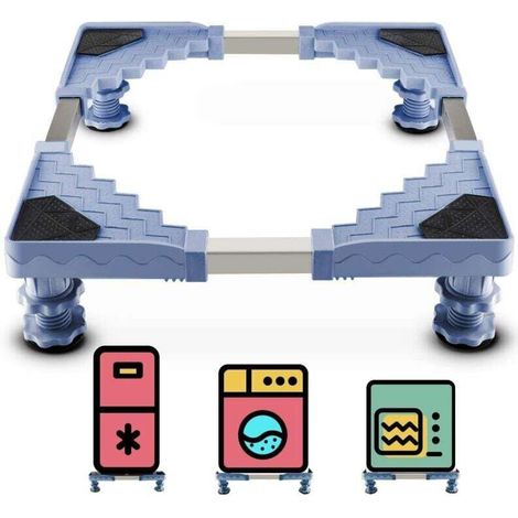 Rehausseur machine a laver 50 cm-66 cm Réduction du Bruit Effet pour Réfrigérateur/Machine à Laver/Sèche-Linge, Stent Support Charge 300 kg (1/4)