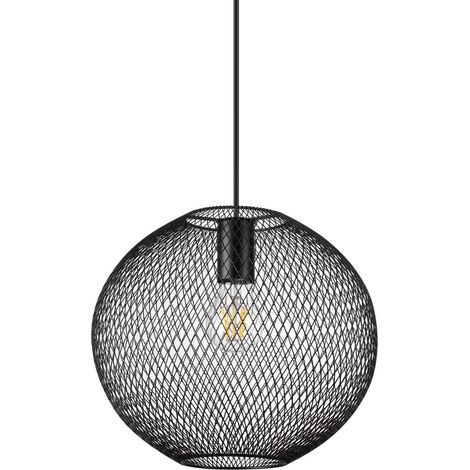 Ideal Lux NET Plafonnier suspendu à cadre métallique 29 cm noir