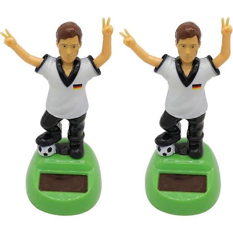 2er-Set Auto-Schaukelanhänger im Fußballspieler-Design, kreative solarbetriebene Auto-Innenausstattung, Fußballmotiv, Geschenkidee, Schreibtischdekoration-7X5X11cm (1/3)