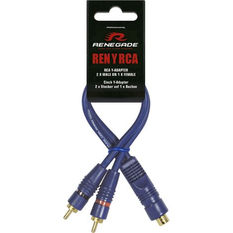 Renegade RENYRCA Y-Cinchkabel 25.00 cm [2x Cinch-Stecker - 1x Cinch-Buchse]