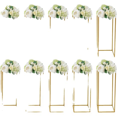 Supports de Fleurs en Métal, Fini Doré Élégant, Options de Décoration Polyvalentes, Assemblage Facile (1/5)