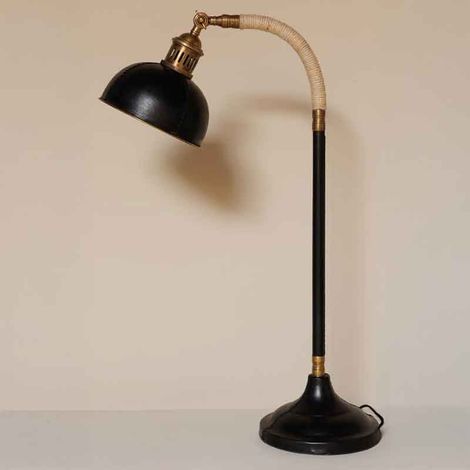 Lampe sur pied cuir Aventura 23x23x120cm