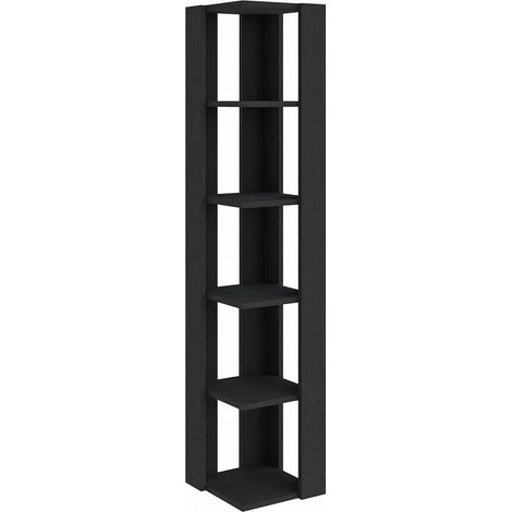Holz Bücherregal "Nati" - 32 x 32 x 161 cm - Schwarz