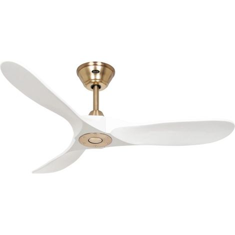Ventilateur de plafond Eco Genuino DC 122 Laiton-Blanc (1/3)