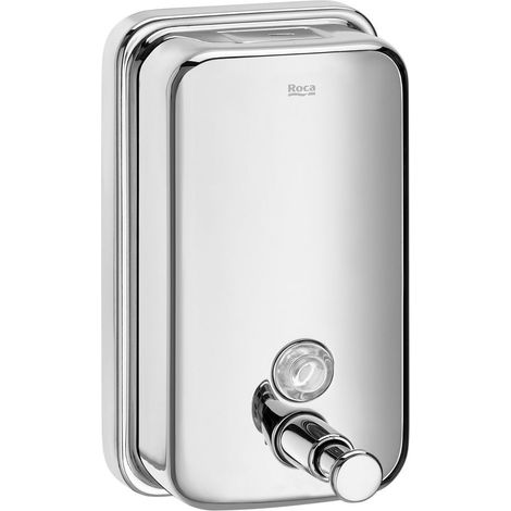 PUBLIC - Distributeur de savon liquide ROCA avec bouton poussoir Capacité : 800 ml. - Finition : brillante (1/2)