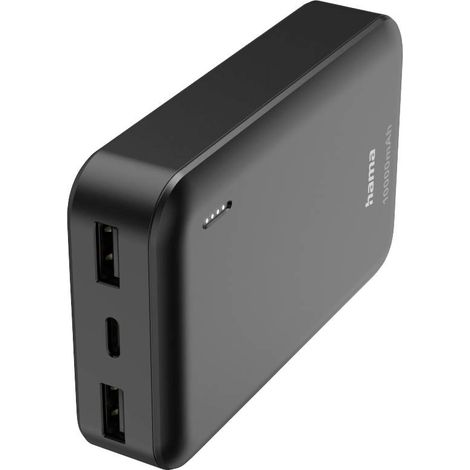 Hama Pocket 10 Powerbank (batterie supplémentaire) 10000 mAh Fast Charge LiPo anthracite (1/5)