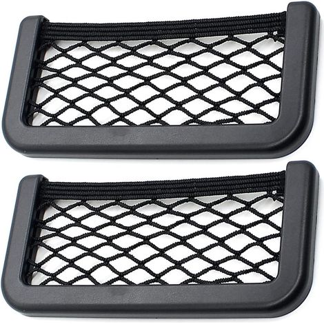 2 Pièces Filet Rangement pour Voiture Organisateurs Rangement Coffr Multifonctionnel Sac Pocket Organizer de Voiture pour Ustensiles Maison Filet élastique 20 8CM (1/5)