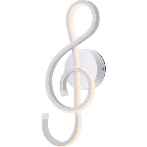 EASYCOMFORT 22W Créatif Moderne LED Applique Murale Intérieur Lampe Murale LED Lampe de Mur Aluminium Musique Symbole Art Décoration pour Chambre à Coucher Salon Escaliers Café Couloir, 4500K Blanc (1/5)