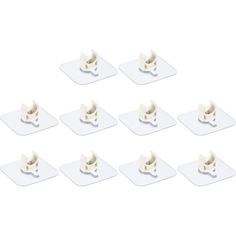 PVC Eau Tuyau Collier Agrafes, 10pcs pour 16mm(5/8") OD Tube Tuyau Cintre Support U-Formé Tuyau Agrafes avec Adhésif pour Eau Tuyau, Gaz Tuyau (1/5)