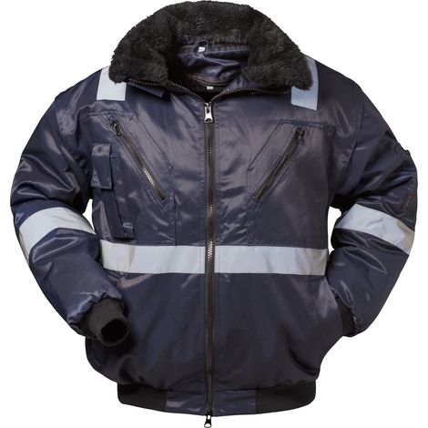 Gr .S (46/48) ROGNAN PILOTJACKE MIT REFLEXSTREIFEN blau ROGNAN PILOT JACKETW (1/2)