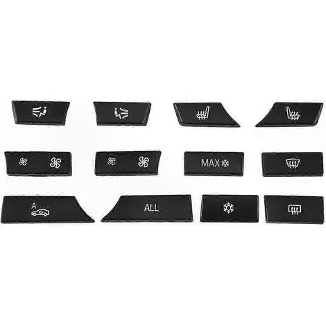 Lot de 12 boutons de commande pour panneau de commande de chauffage/climatisation, compatibles avec les modèles F07 GT/F10/F11 F01/F02 (1/5)
