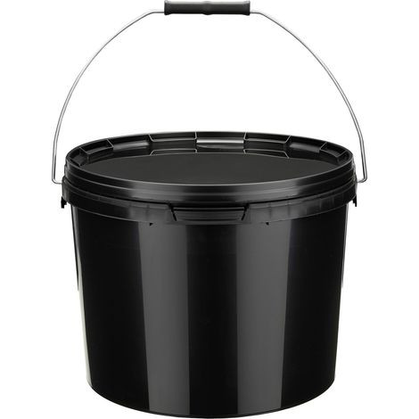 Garronda Eimer mit Deckel 10 L 1 Stück GD-0115 Schwarz (1/5)