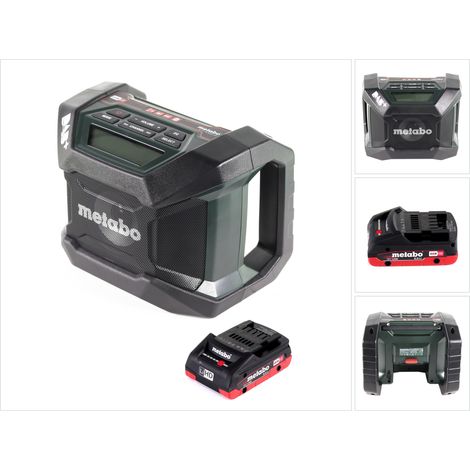 Metabo R 12-18 DAB+ BT Radio de chantier sans fil 12-18 V DAB+ + 1x batterie LiHD 4,0 Ah - sans chargeur (1/5)