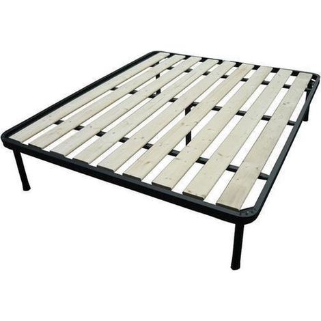 Bed Store® - RETE A TAVOLE POSTO E MEZZO 110X190 ORTOPEDICA RINFORZATA 4 PIEDI