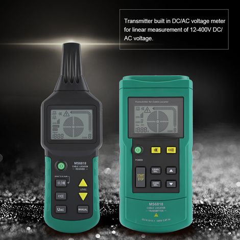 Détecteur/suivi de câbles métalliques MS6818 12V-400V AC/DC