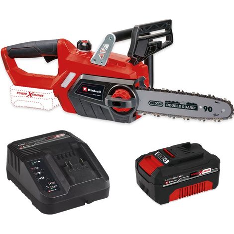 Einhell 18v Cordless Chainsaw 10"" 25cm Bar Power X Heavy Duty 4.0AH Battery Kit (1/5)