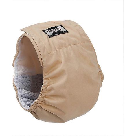 Waschbare Hundewindel, wiederverwendbare Hygienehose für männliche Hunde, beige physiologische Unterwäsche Größe M.