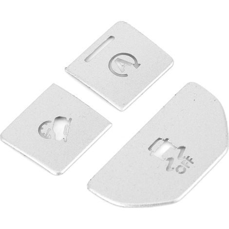 3 autocollants boutons console centrale en alliage d'aluminium compatibles avec Land Rover Range Rover Evoque 2014-2019 (1/5)