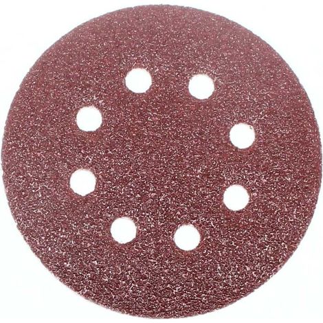 Lot de 10 Ponceuse excentrique 125 mm grain 40 - Fixation Velcro - 8 trous - Ponceuse excentrique P-D-W (1/5)