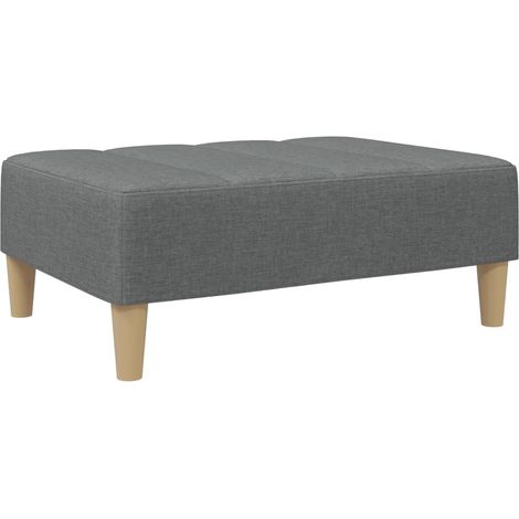 vidaXL Poggiapiedi Grigio Scuro 77x55x31 cm in Tessuto (1/5)