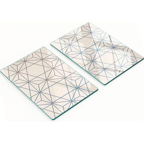 Tableros de vidrio duraderos y elegantes con dise帽o geom茅trico 2x40x52 cm