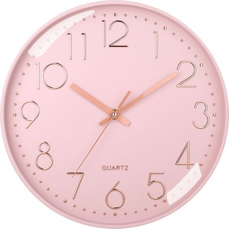 Horloge Murale Ronde - 30 Cm - Mécanisme Quartz Silencieux - Design Moderne Industriel - Pour Salon Chambre Cuisine Bureau - 1 Pièce