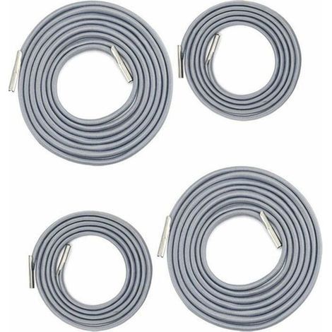 Remplacement Corde Élastique Universelle pour Fauteuil Relax, Chaise Longue , Zero Gravity Chaise Pliante, Fauteuil Relax Bungee (2 x 2.2m+2 x 1.4m gris foncé)LO-Ron (1/5)