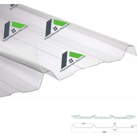 Polycarbonate Ondulé Nervuré 3/333/39 4000x1040mm (1/2)