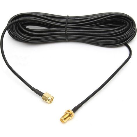 Adaptateur SMA mâle - SMA femelle, Câble Coaxial SMA 9m, Rallonge Antenne WLAN, Câble d'Extension pour Antenne SMA Male/Femelle (50 Ohm) (1/5)