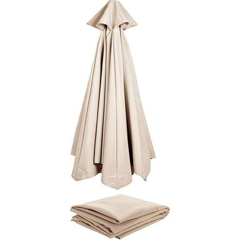 Rechange Toile De Parasol De Jardin 2.7m Dessus De Parapluie De Remplacement pour 8 Bras, Toile De Rechange Housse De Parapluie, pour Terrasse/Jardin/Piscine/Parapluie en Porte-à-Faux (1/5)