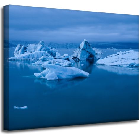 Leinwanddruck Natur Island Eisberg 50x40