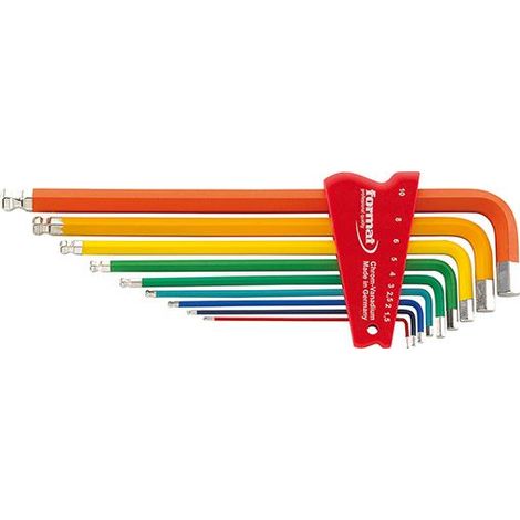 FORMAT Winkelschraubendreher Kugelkopf lackiert 1,5-10mm (1/4)