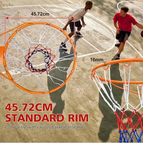 Ersatz-Basketballkorb 45,72 cm aus Eisen, orange, mit Netz HAVRYA (1/2)